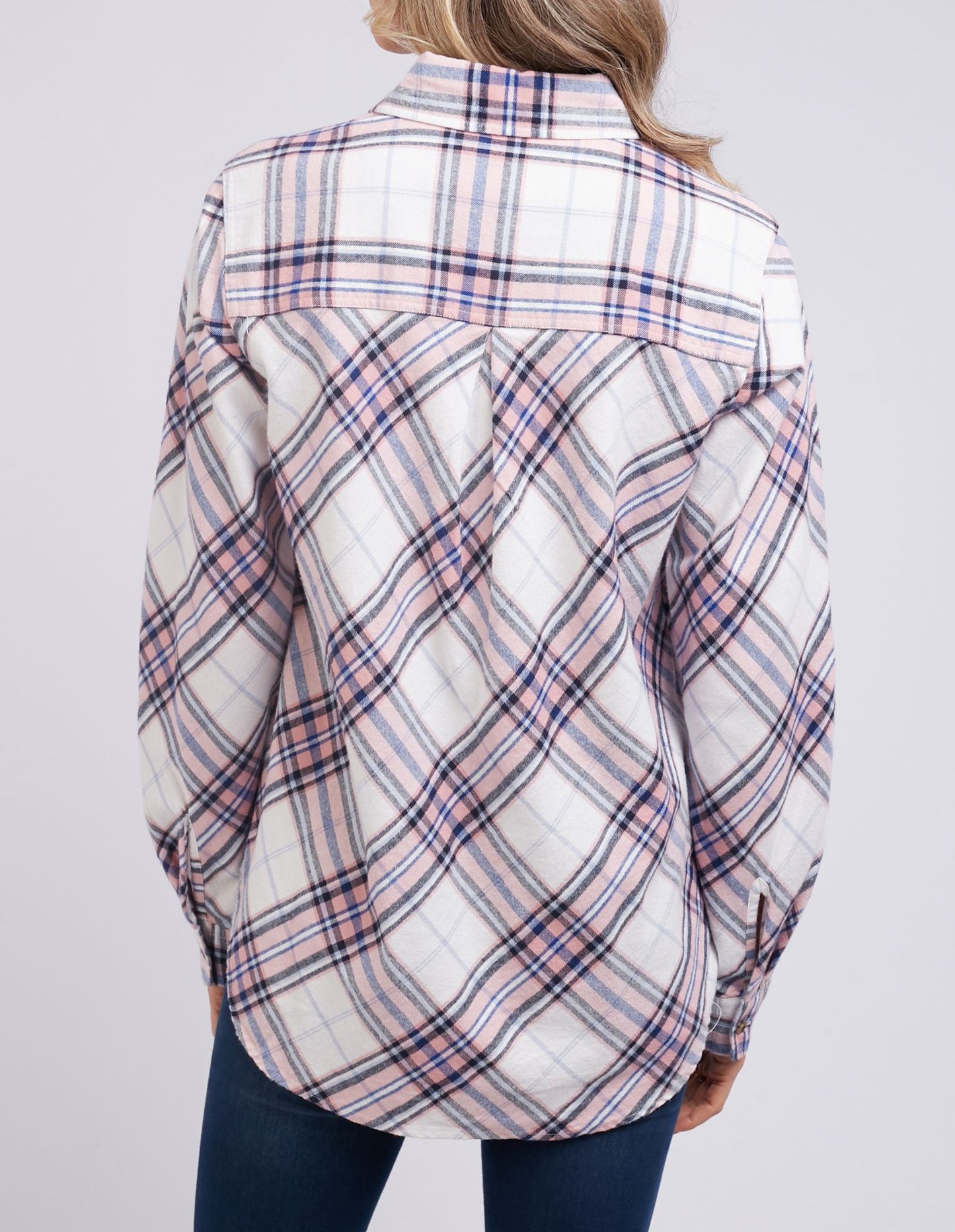 Aster Check Shirt - White/Pink/Blue Chk - Elm Lifestyle - FUDGE Gifts Home Lifestyle