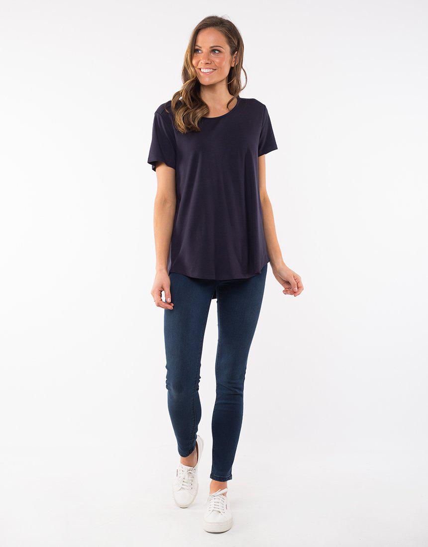 Sierra Luxe Tee - Navy - Elm Lifestyle - FUDGE Gifts Home Lifestyle