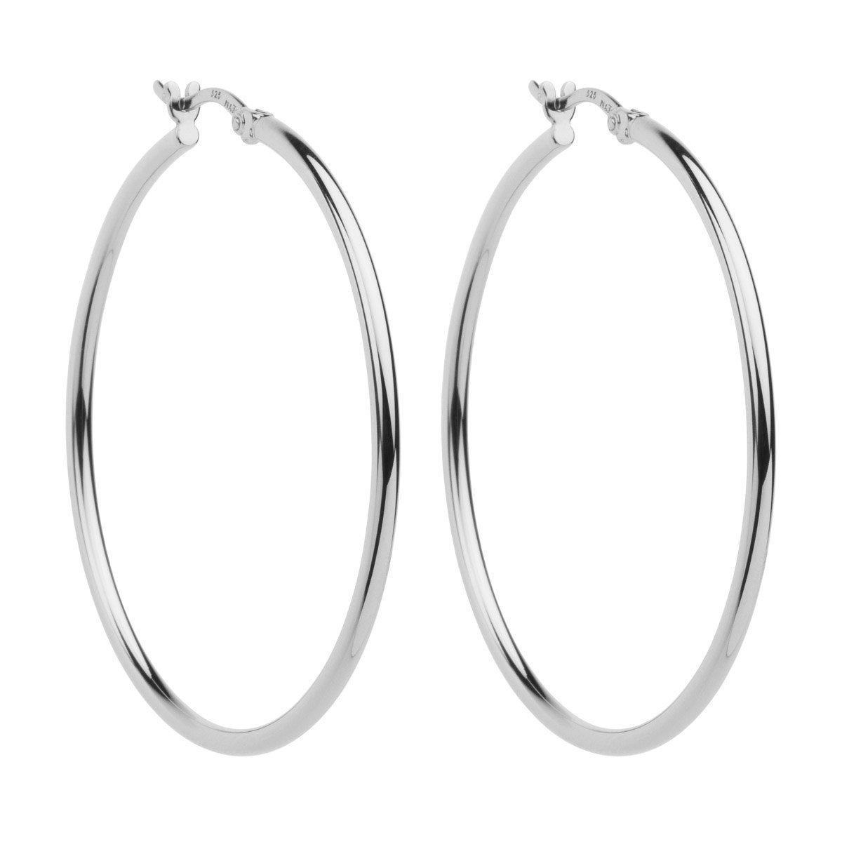 Simple Hoop (2x45mm) - Silver - Najo - FUDGE Gifts Home Lifestyle