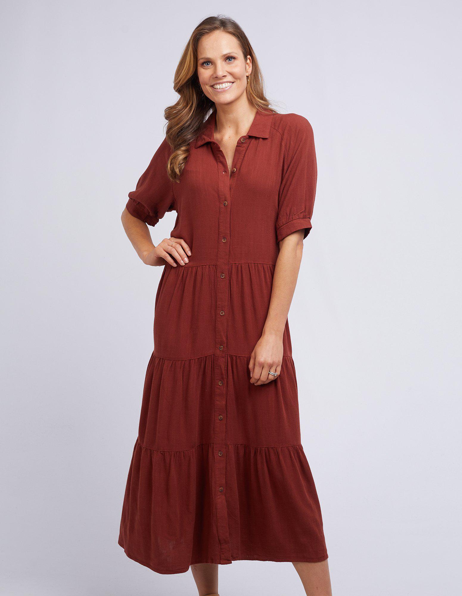 Sunny Days Dress - Rust - Foxwood - FUDGE Gifts Home Lifestyle