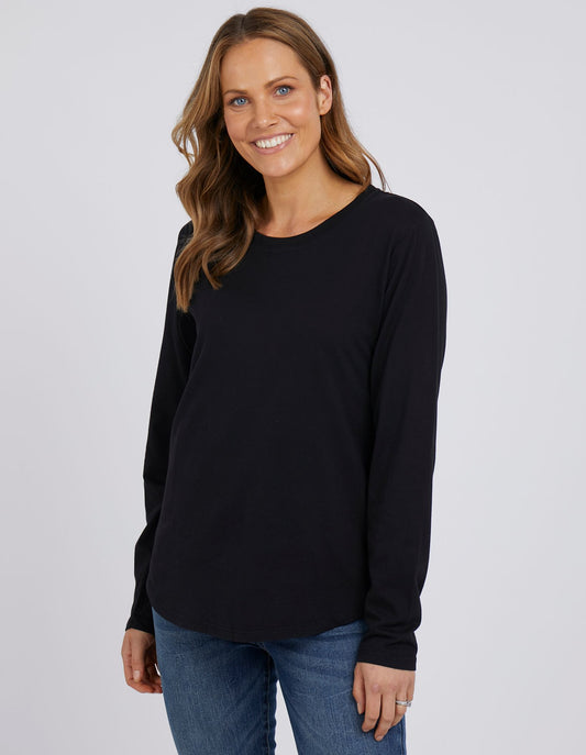 Manly Long Sleeve Tee - Black - Foxwood - FUDGE Gifts Home Lifestyle