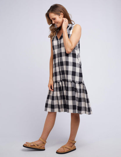 Yarra Check Dress - Black / Natural - Foxwood - FUDGE Gifts Home Lifestyle