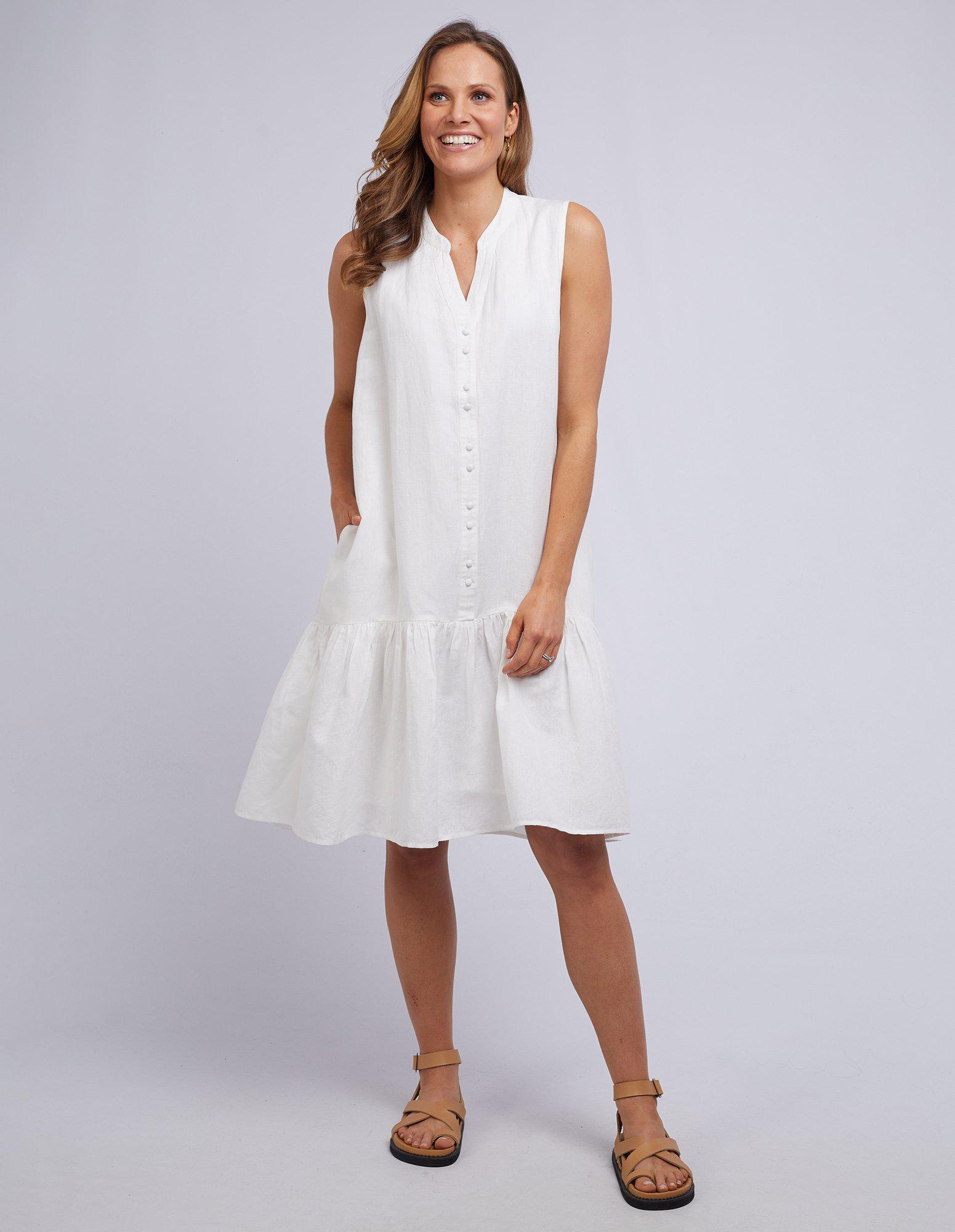 Yarra Dress - White - Foxwood - FUDGE Gifts Home Lifestyle