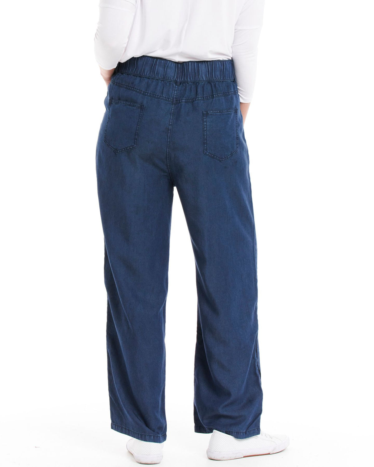 Lucinda Lyocell Relaxed Pant - Blue Ink - Betty Basics