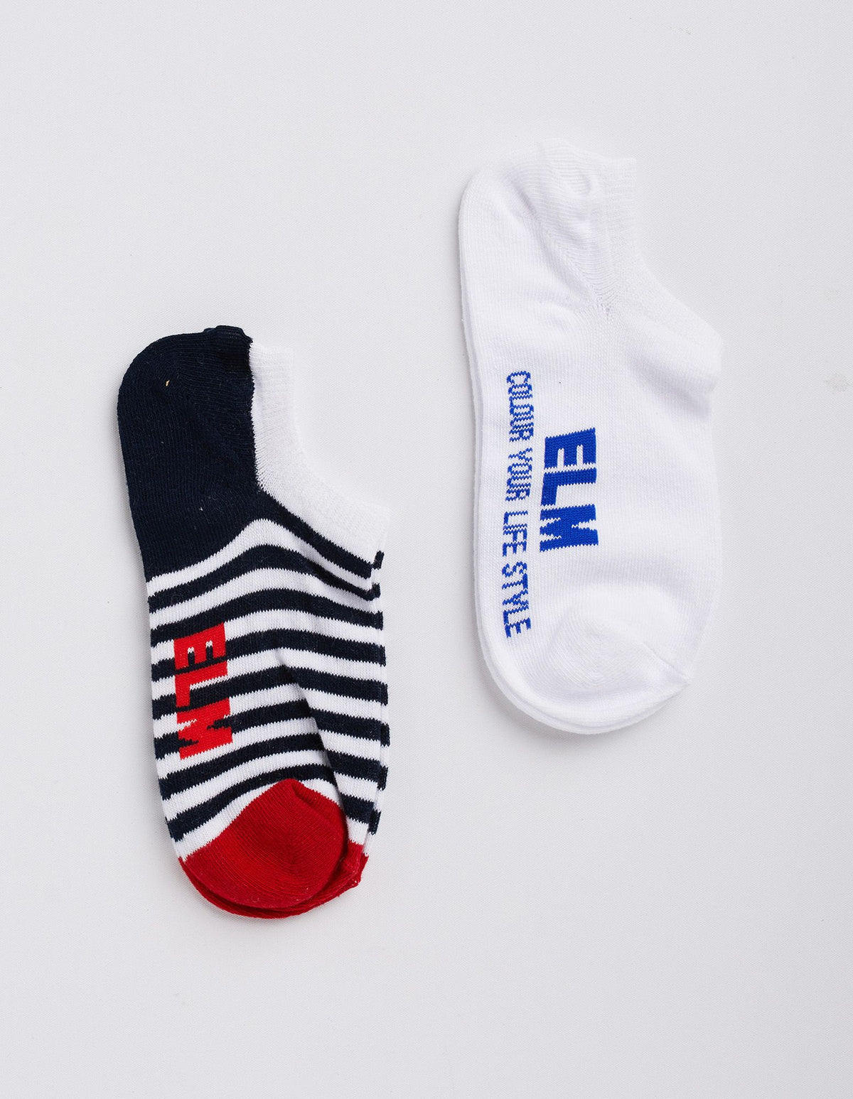 No Show Socks - Navy Stripe / White - Elm Lifestyle - FUDGE Gifts Home Lifestyle